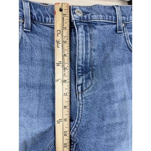 AYR The Day Off Denim Shorts Women’s Size 31 Cutoff Frayed Hem Blue Jean - Picture 10 of 14